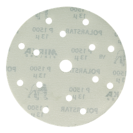 POLARSTAR Шлифовальный диск, полиэсторвая пленка, карбид кремния, 15 отверстий, Р1000